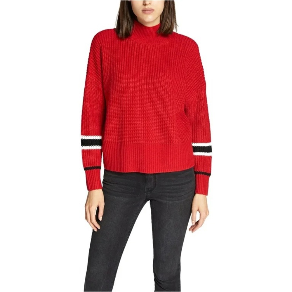 Sanctuary Ribbed Pullover Red Sweater M